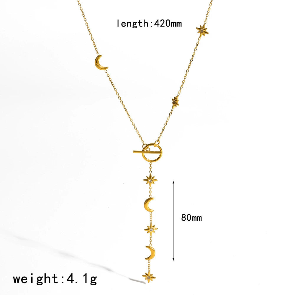 Thérèse Celestial Toggle Gold Necklace