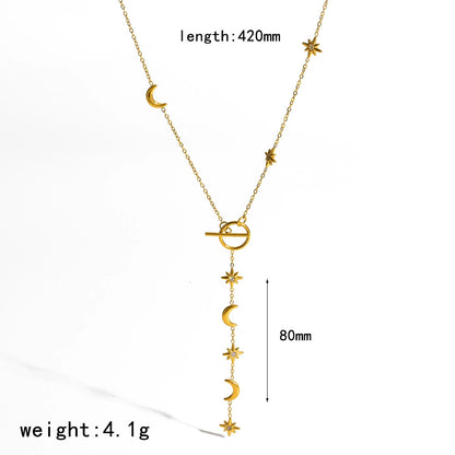 Thérèse Celestial Toggle Gold Necklace