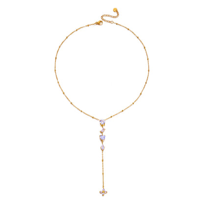 Victorine Mixed Cut Gold Necklace