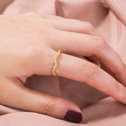 Zara Crystal Wave Ring