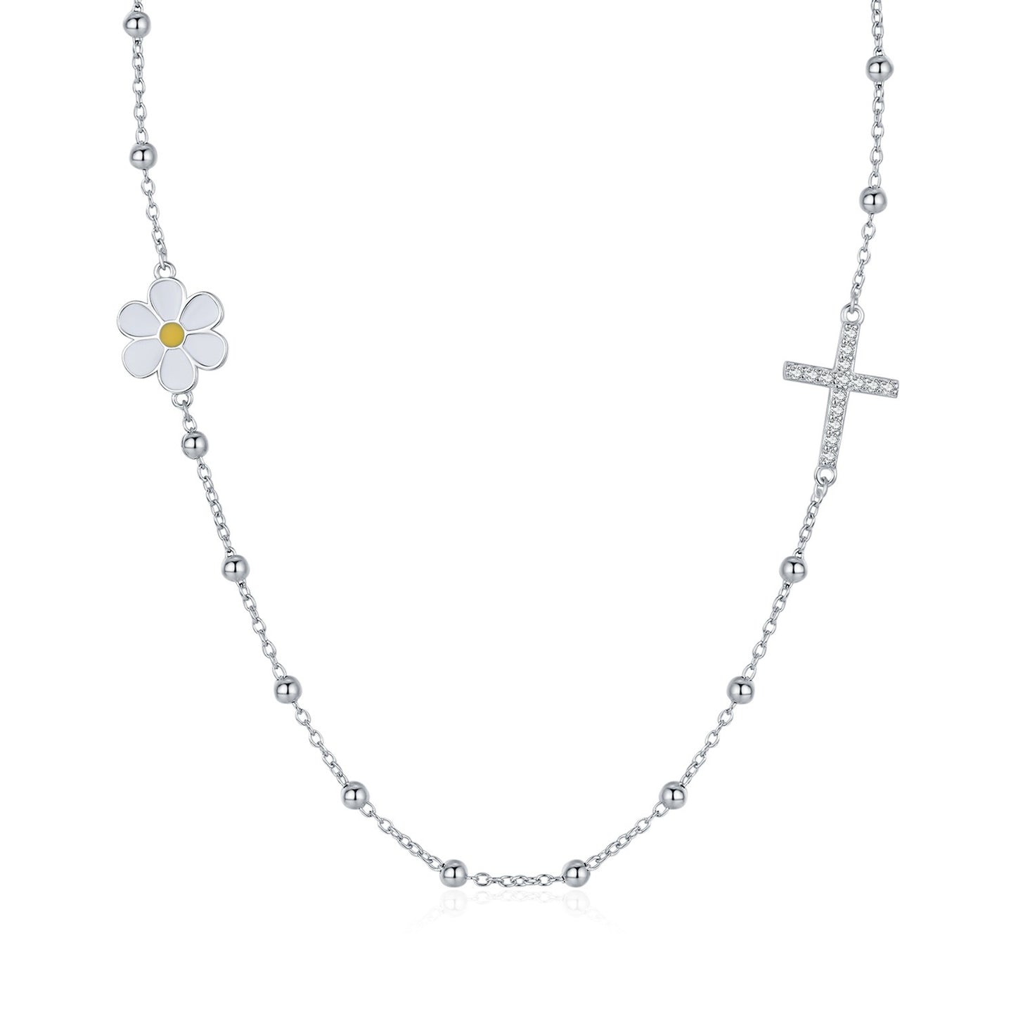 Elise Marguerite Croix Necklace