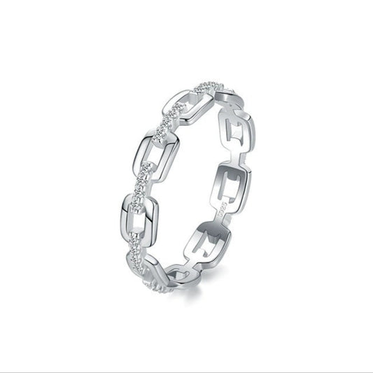 Ava Link Silver Ring