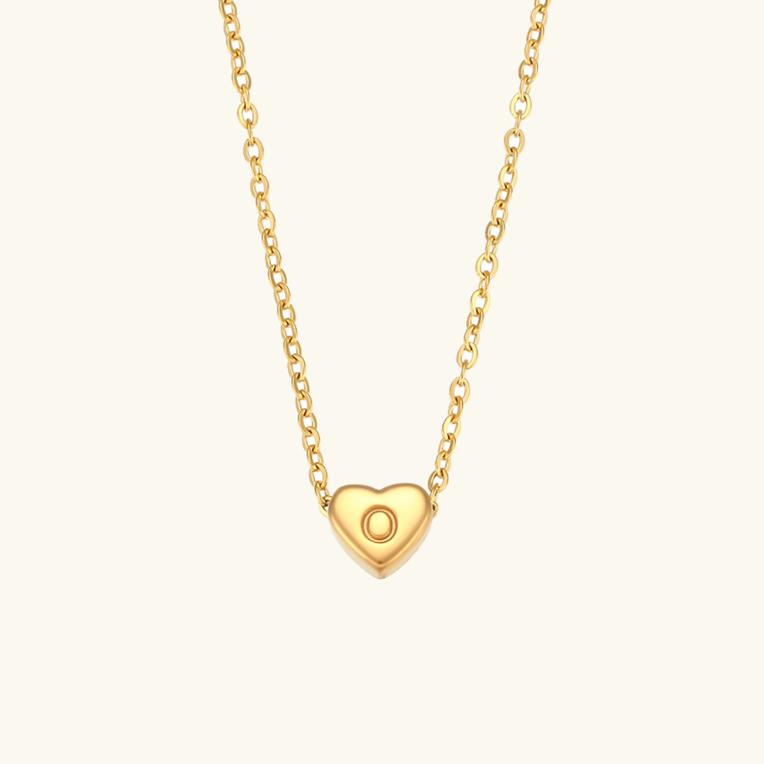 Heart Initial Gold Necklace - Joie d’Or