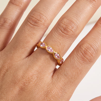 Élodie Pink Pear Gold Ring