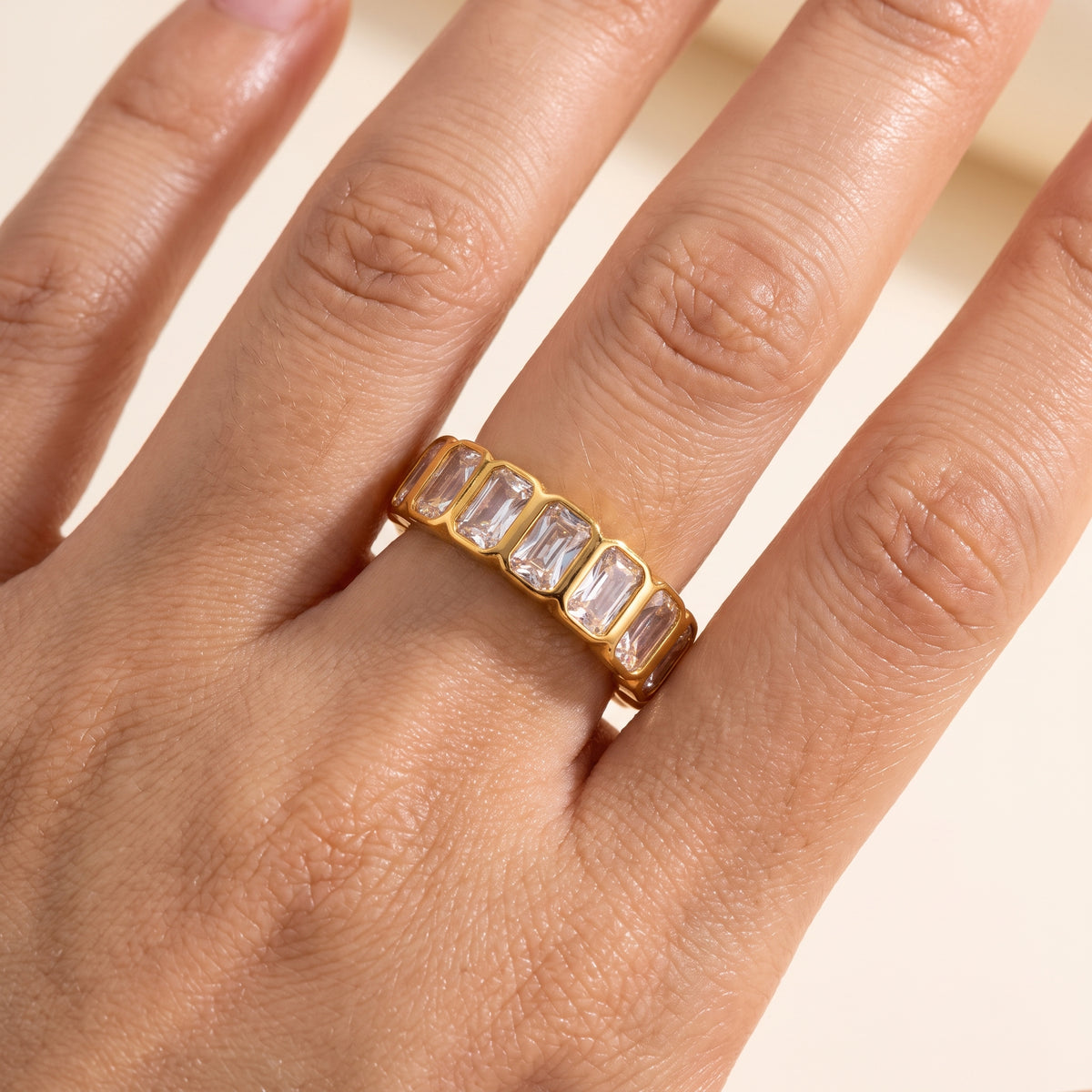 Sophie Baguette Eternity Gold Ring