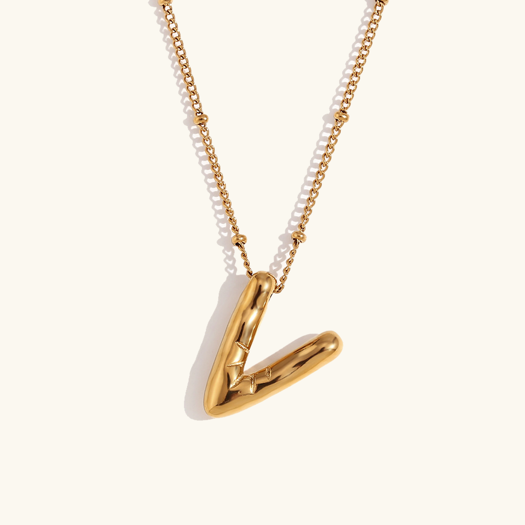 Balloon Gold Initial Necklace - Joie d’Or