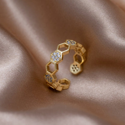 Zara Honeycomb Ring
