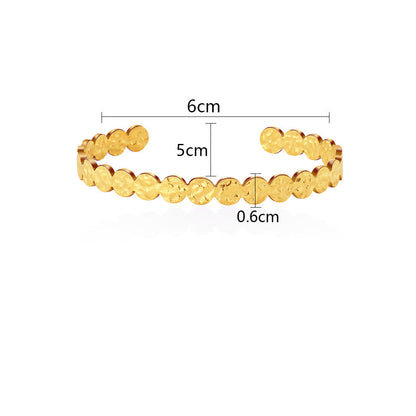 Ambre hammered cuff measurements: 6cm across, 5cm deep, band 0.6cm, weight 9.4g, stainless steel