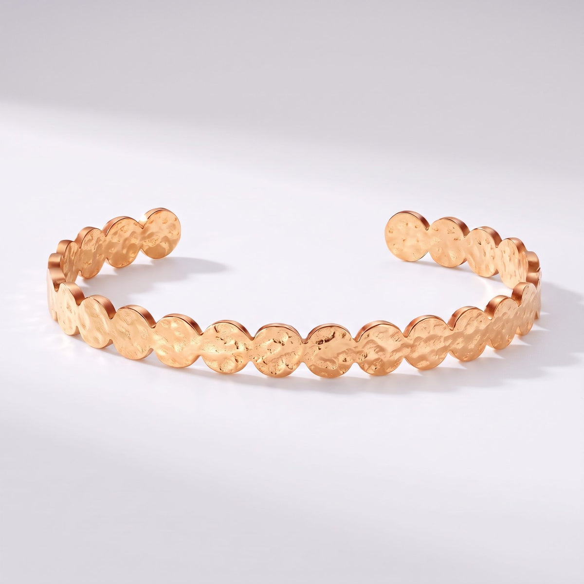 Ambre Hammered Cuff Gold Bracelet - Joie d’Or