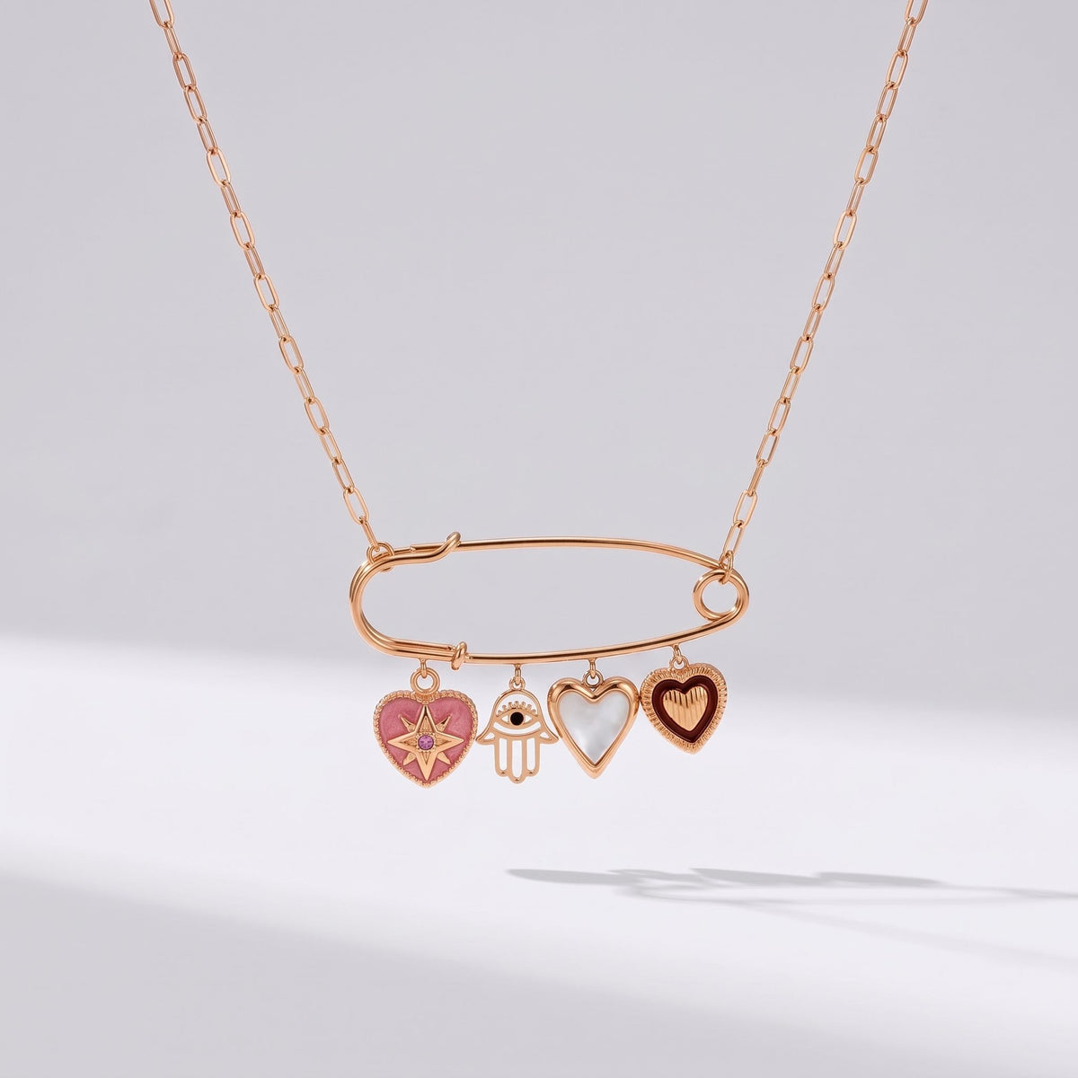 Amira Safety Pin Gold Necklace - Joie d’Or