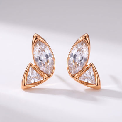 Aurore Crystal Wing Gold Earrings