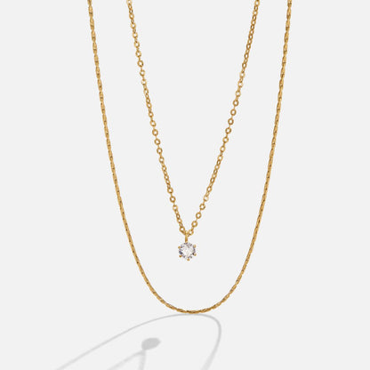 Diana Crystal Layered Necklace