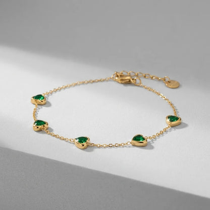 Francia Green Heart Bracelet - Joie d’Or