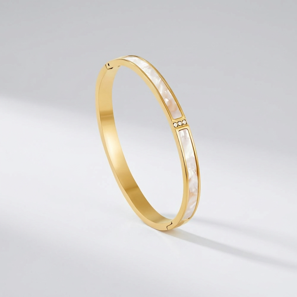 Sarah White Bangle - Joie d’Or