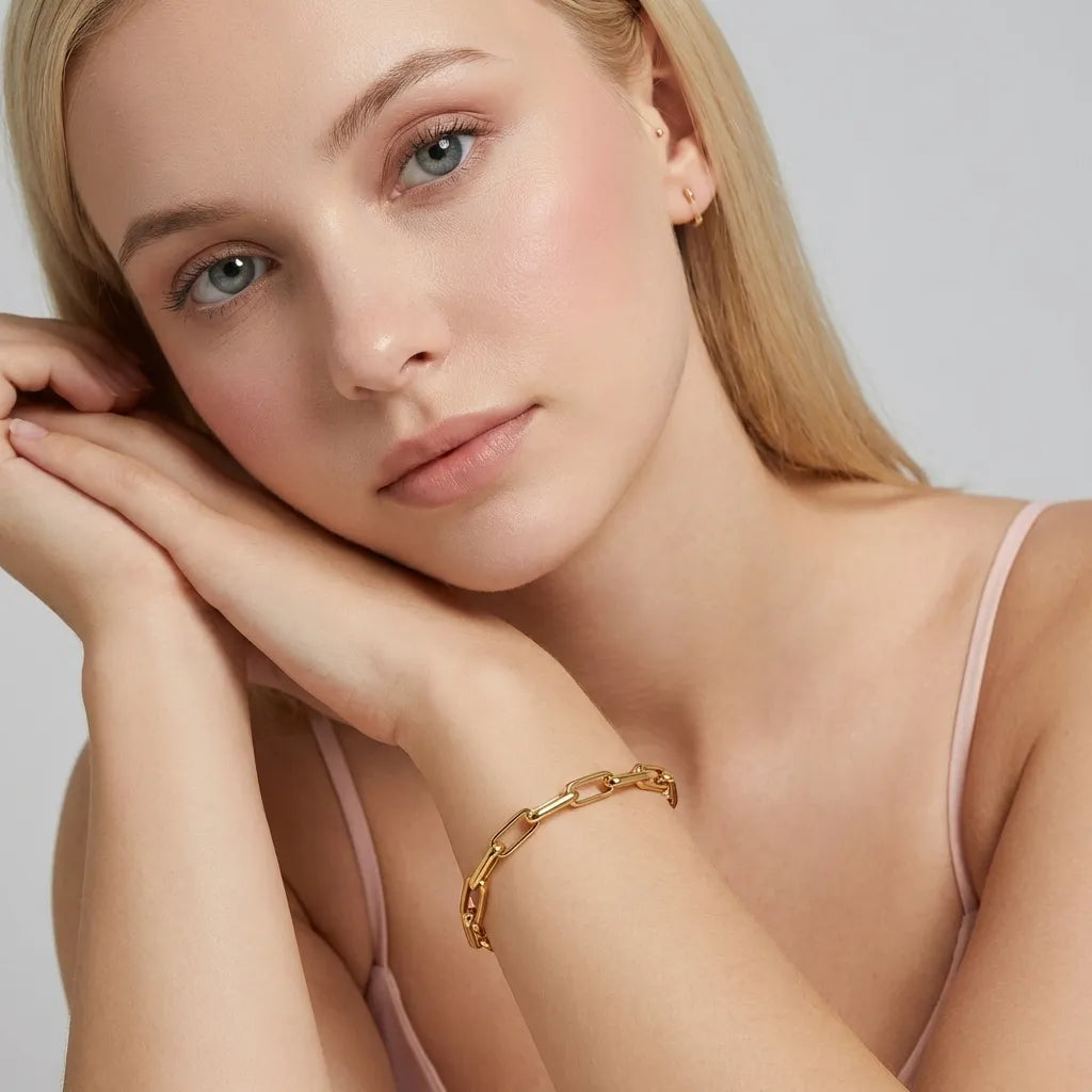 Eloise Bold Paperclip Bracelet - Joie d’Or
