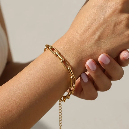 Eloise Bold Paperclip Bracelet - Joie d’Or