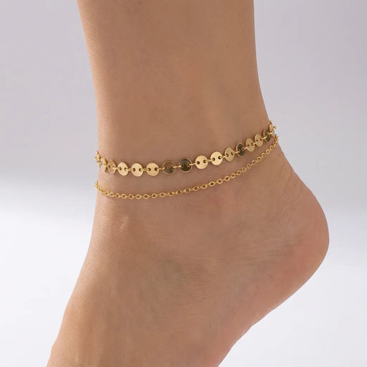 Eliane Disc Anklet - Joie d’Or