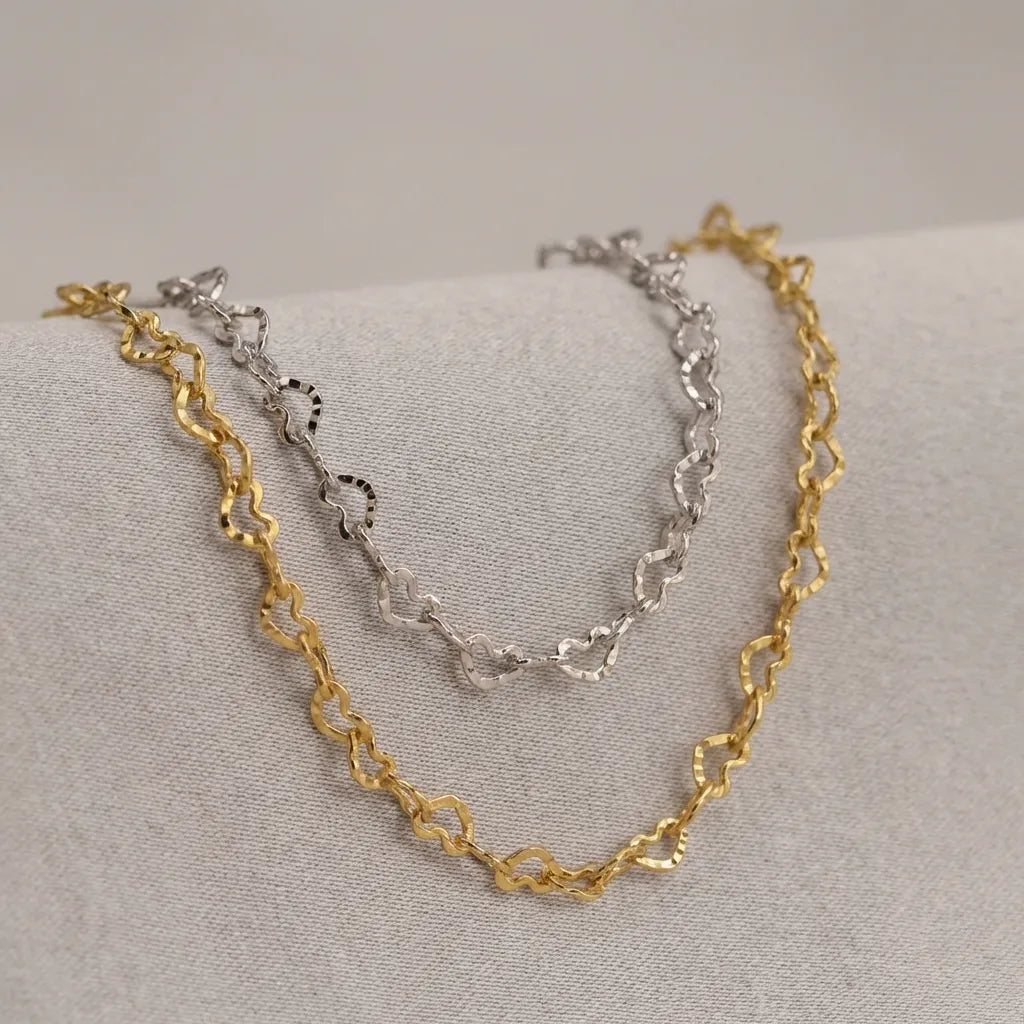 Élodie Chain Heart Necklace - Joie d’Or