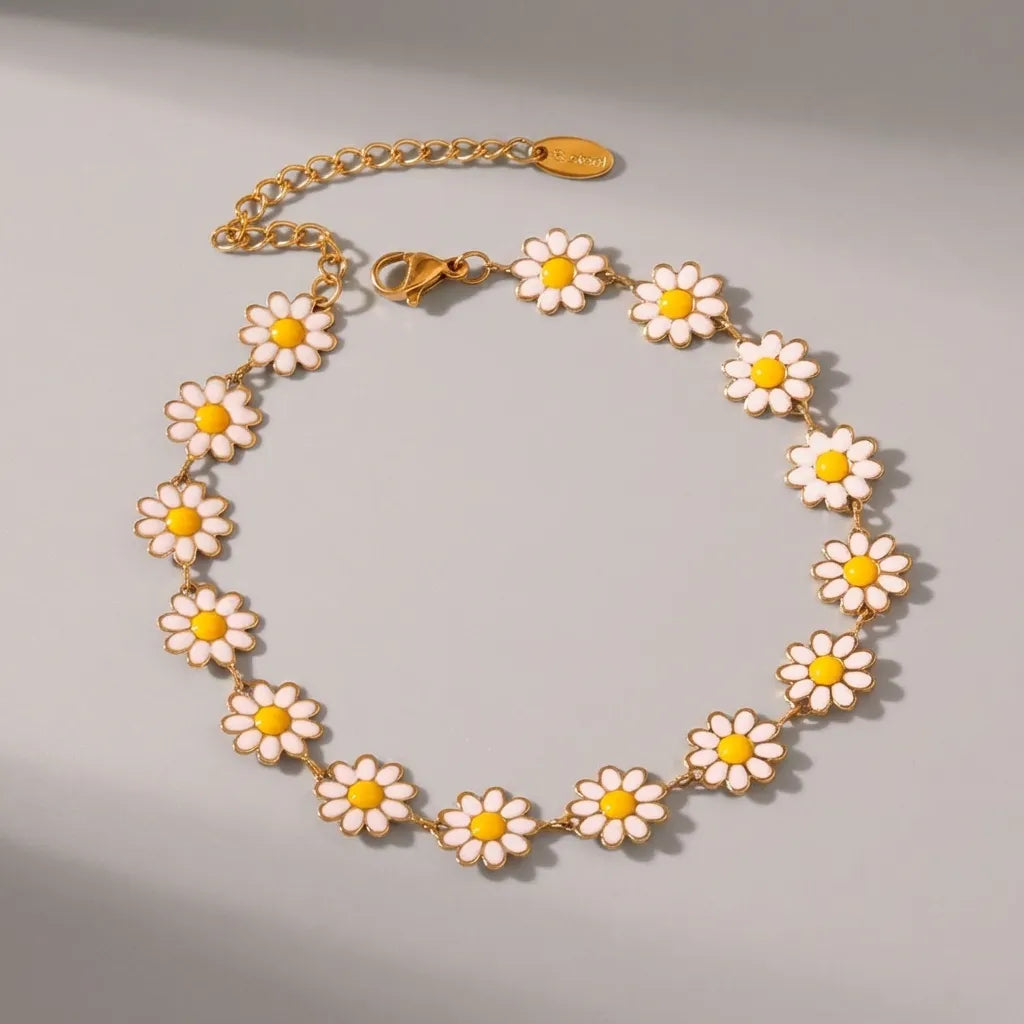 Fiona White Flowers Bracelet - Joie d’Or