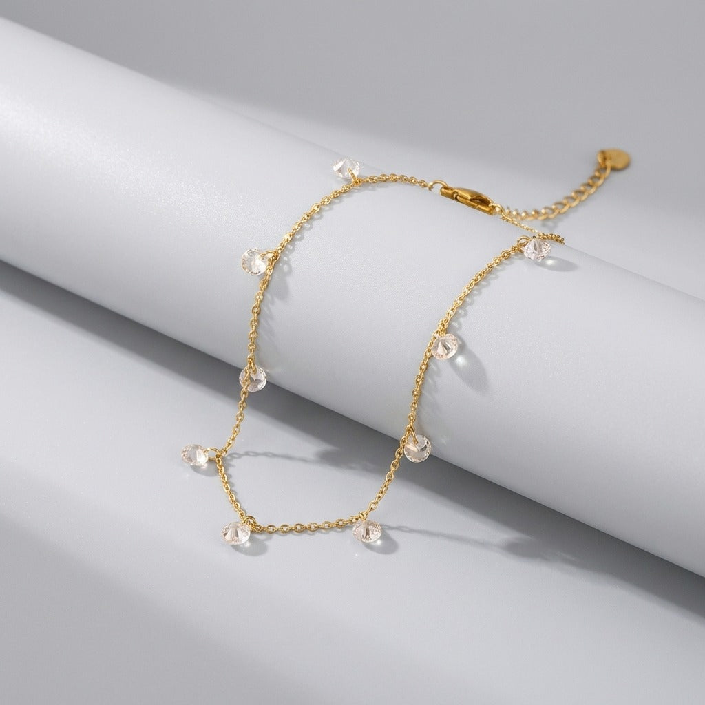 Amélie Sparkle Charms Anklet - Joie d’Or