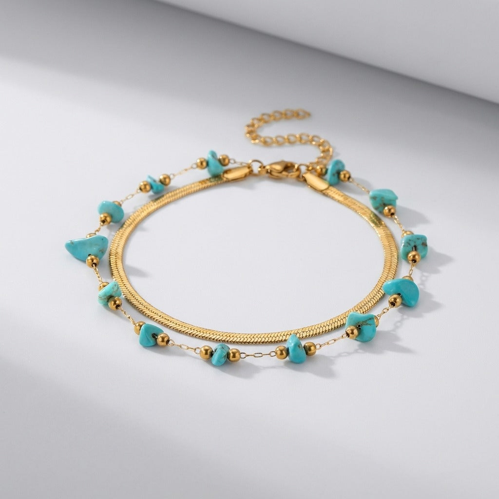 Giulia Mare Turquoise Anklet - Joie d’Or