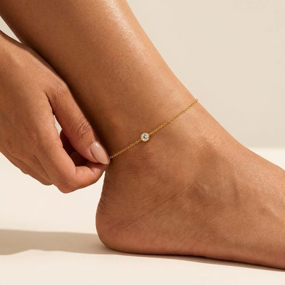 Éloise Crystal Anklet - Joie d’Or