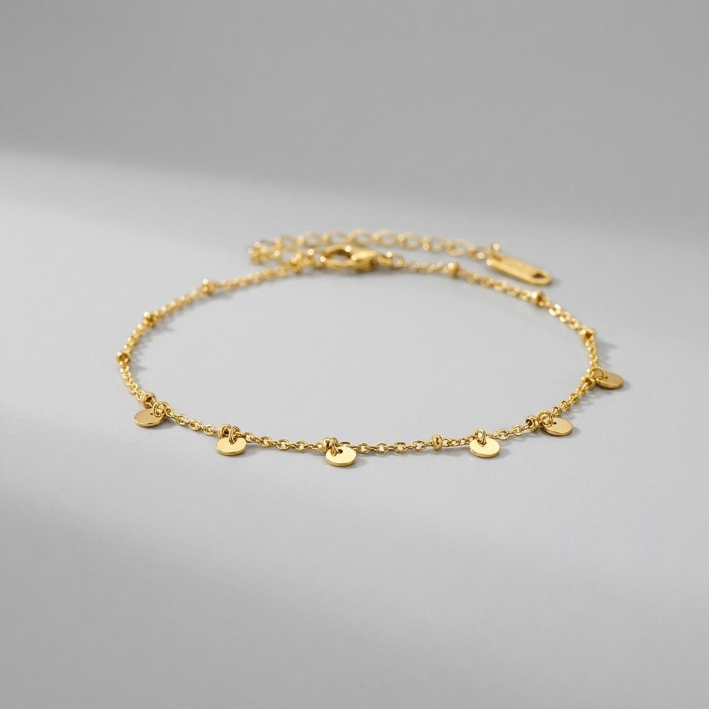 Lucie Dot Charm Anklet - Joie d’Or