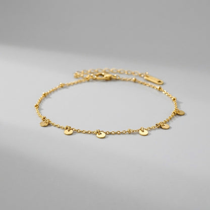 Lucie Dot Charm Anklet - Joie d’Or