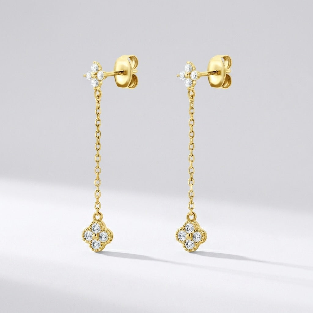 Aurélie Sparkle Drop Earrings - Joie d’Or