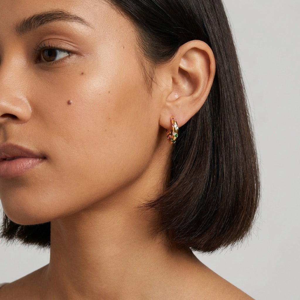 Juliette Crystals Hoops Earrings - Joie d’Or