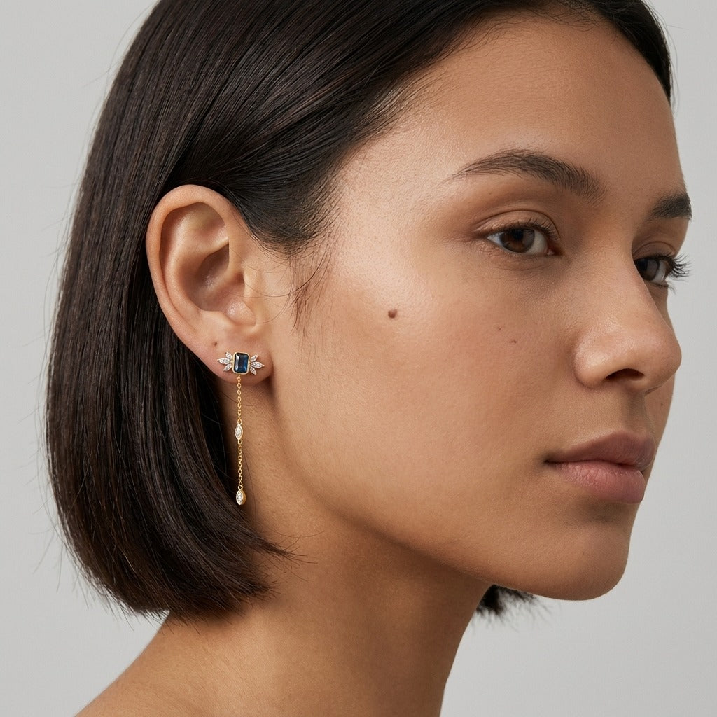 Isabella Noir Drop Earrings - Joie d’Or