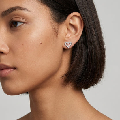 Aurélie Crystal Heart Earrings - Joie d’Or