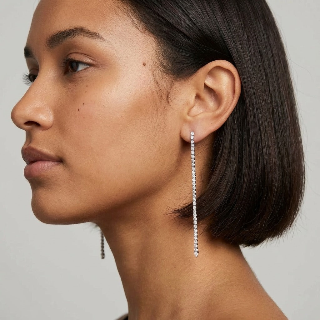 Camille Sparkling Chain Earrings - Joie d’Or
