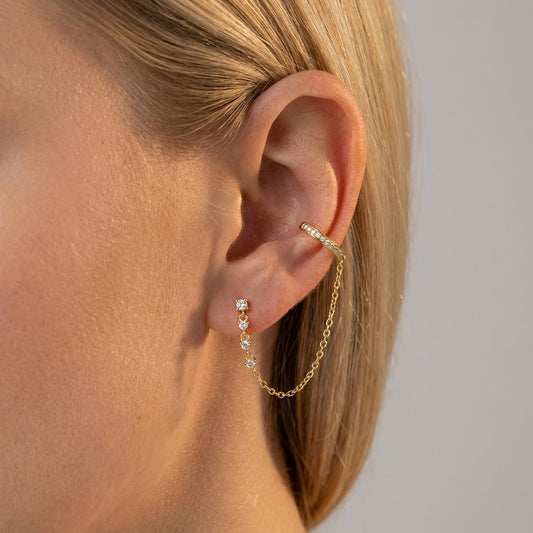 Audra Chain Cuff Earrings - Joie d’Or