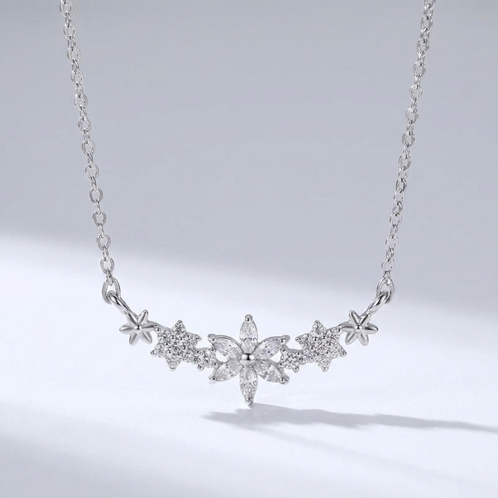 Camille Floral Sparkle Necklace - Joie d’Or