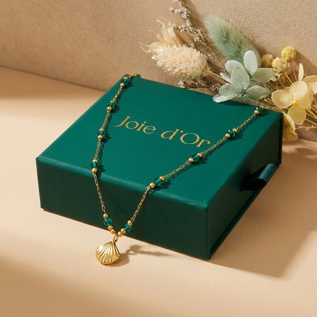 Alla Gold Shell & Beads Necklace - Joie d’Or