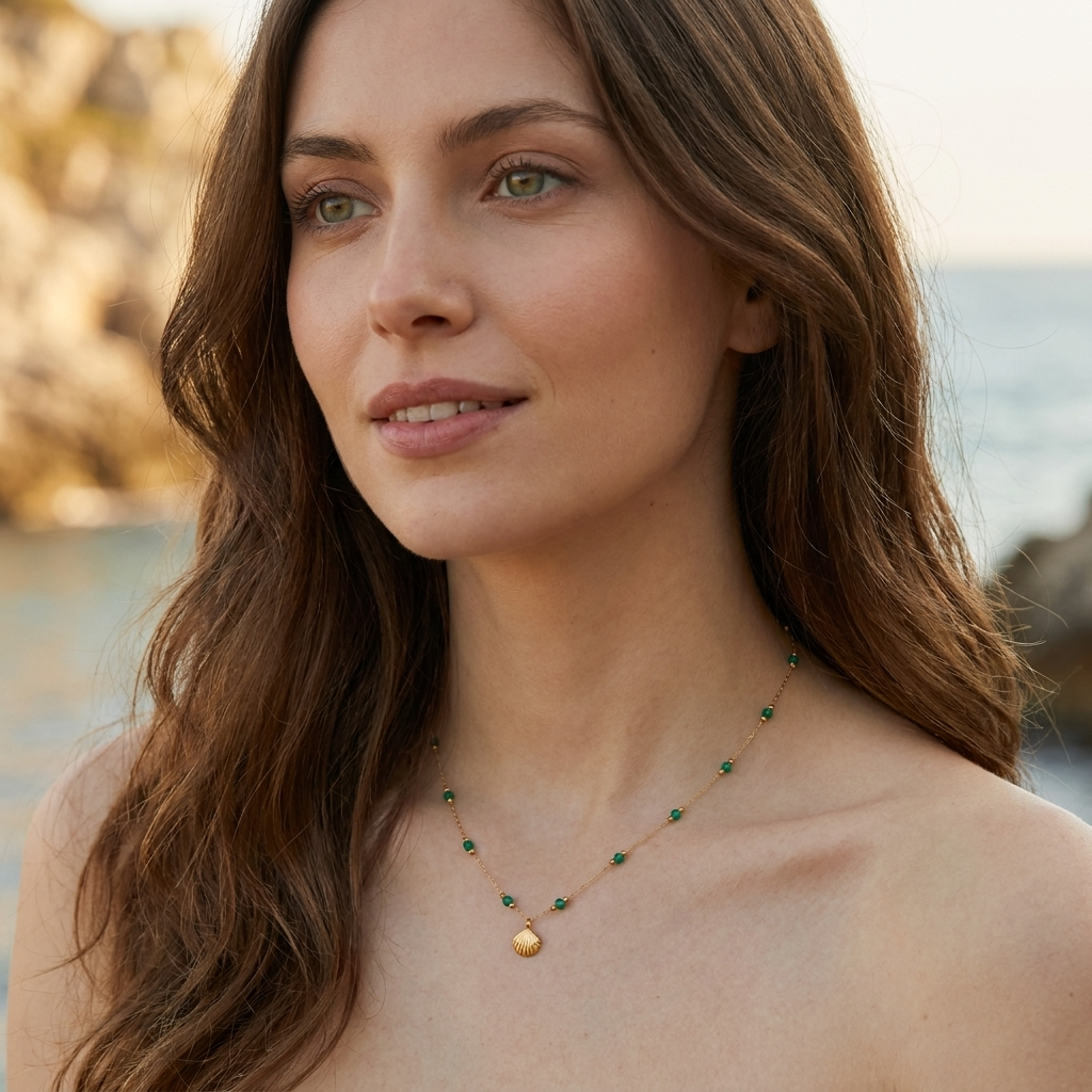 Alla Gold Shell & Beads Necklace - Joie d’Or