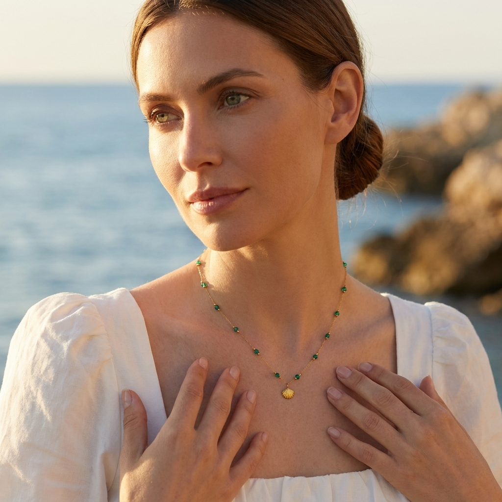 Alla Gold Shell & Beads Necklace - Joie d’Or