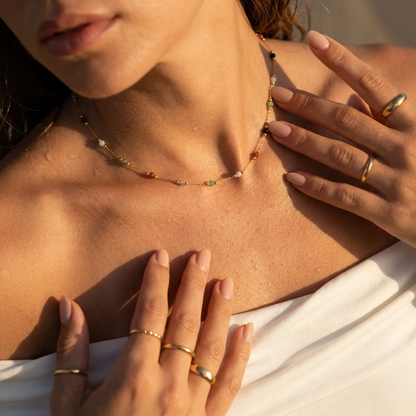 Alla Beaded Stone Necklace - Joie d’Or