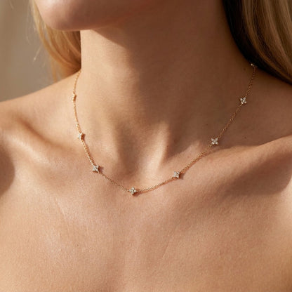 Mia Dainty Crystal Necklace - Joie d’Or