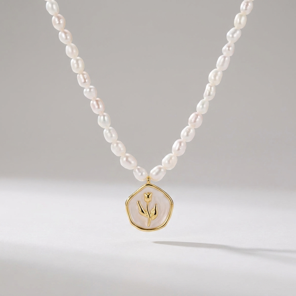 Rose Gold Pendant Necklace - Joie d’Or