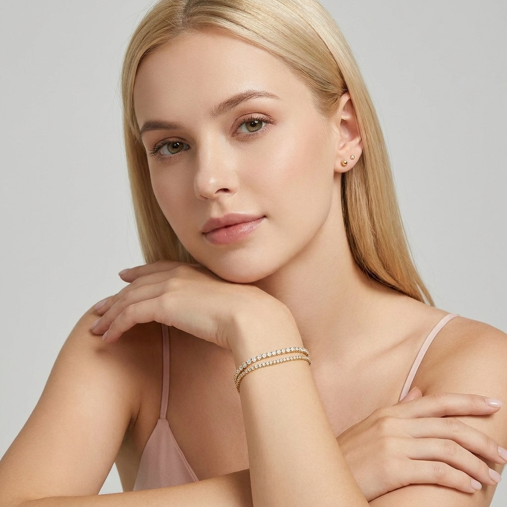 Léa Double Tennis Bracelet Set - Joie d’Or