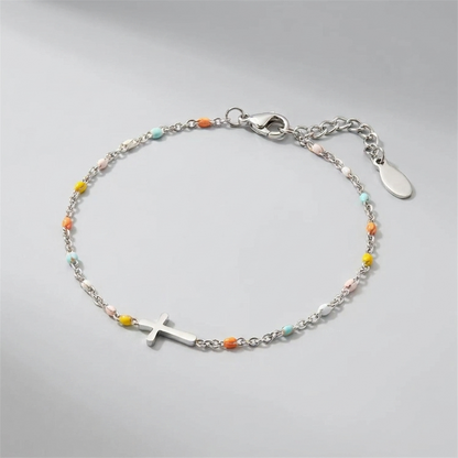 Amélie Cross Bead Bracelet - Joie d’Or