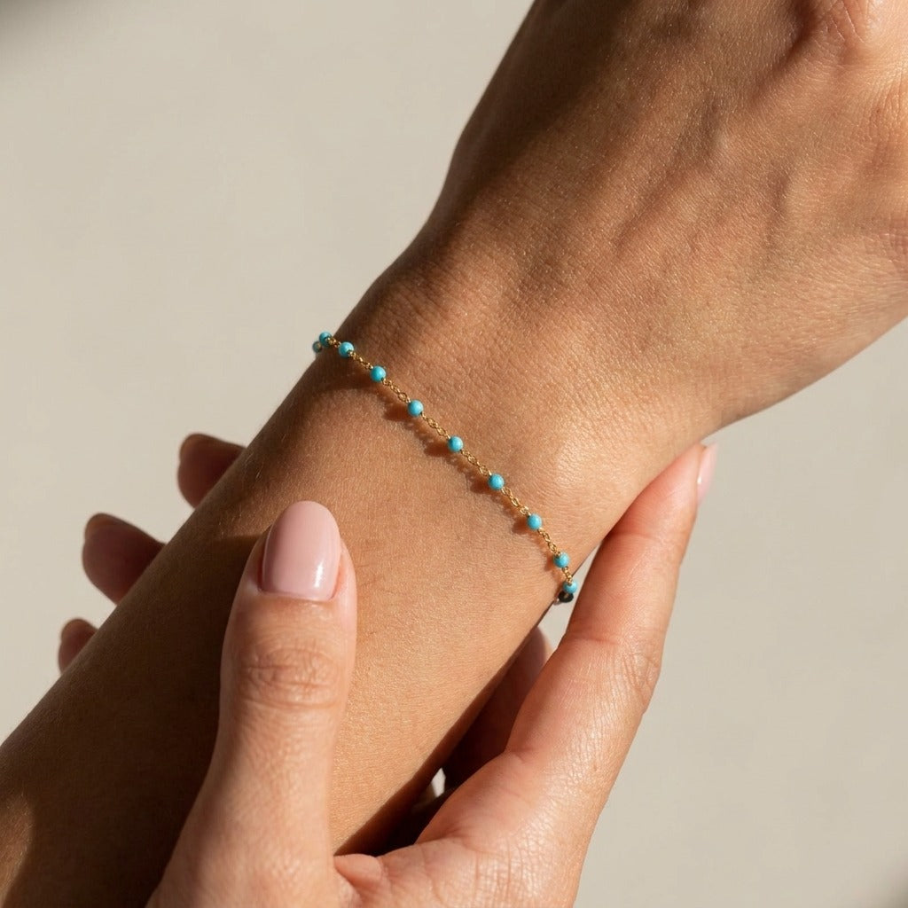 Capri Turquoise Chain Bracelet - Joie d’Or