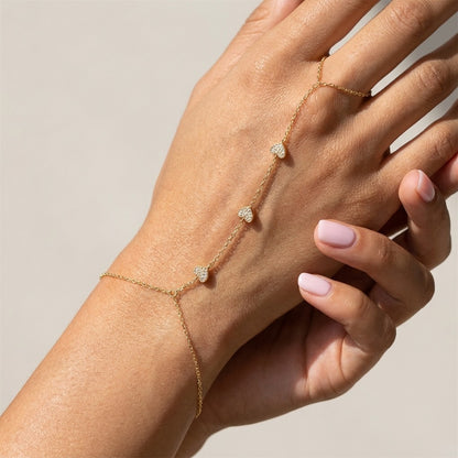 Amélie Crystal Heart Bracelet - Joie d’Or