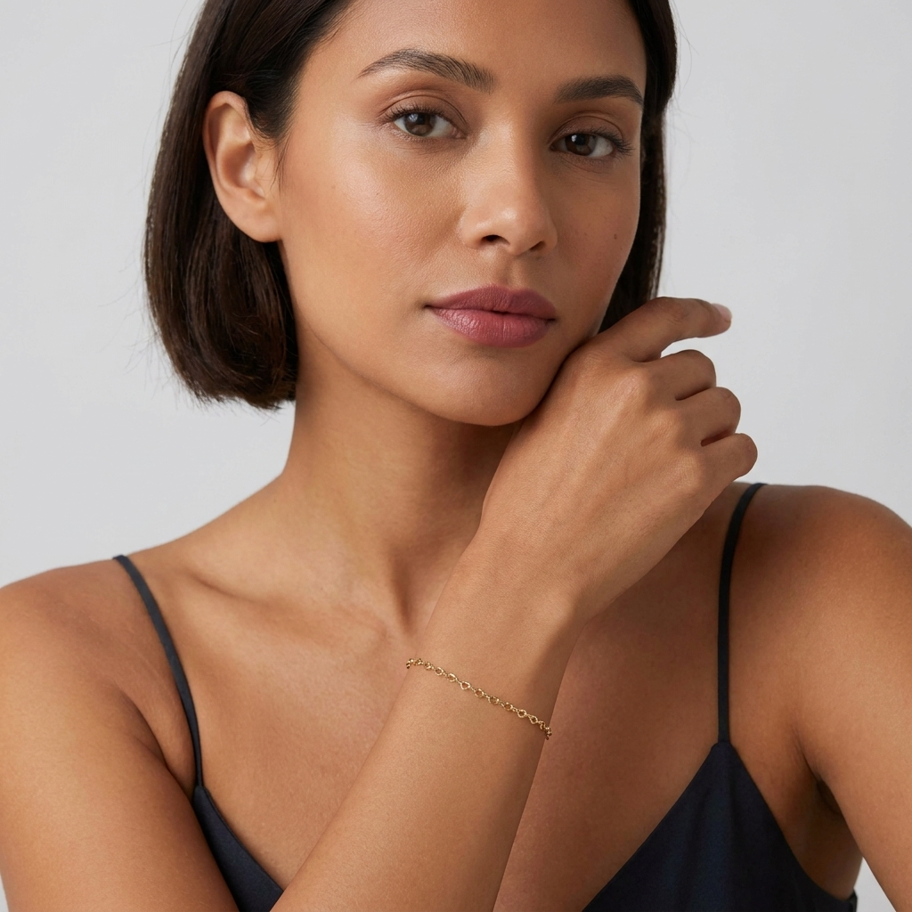 Élodie Chain Heart Bracelet - Joie d’Or