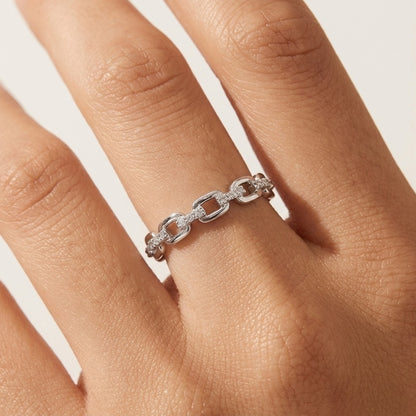 Ava Link Silver Ring - Joie d’Or