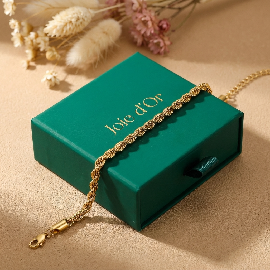 Clara Rope Chain Gold Bracelet - Joie d’Or