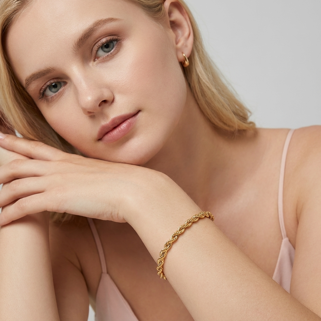 Clara Rope Chain Gold Bracelet - Joie d’Or