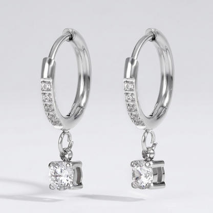 Aurélie Crystal Silver Earrings